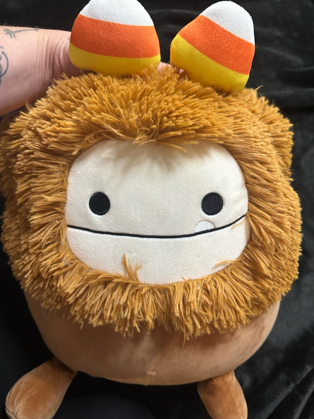 Squishmallows Benny Bigfoot Candy Corn Feet Plush Brown Halloween Stuffed Animal